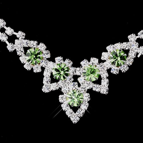Regal Rhinestone Necklace – Silver Edition #1358
