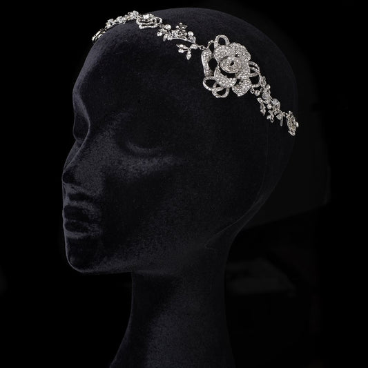 Couture Rhinestone Headband – Silve Edition #1440