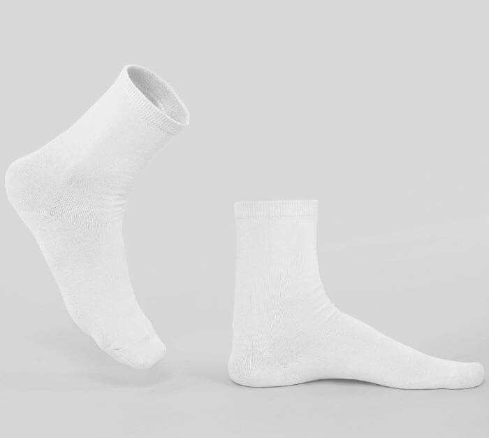 Adults Socks – 100% Polyester White 9-12 Size