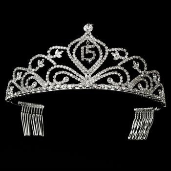 Regal Quinceañera Tiara – Silver Edition #0909