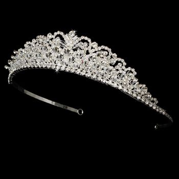 Classic Rhinestone Tiara – Silver Edition #0876