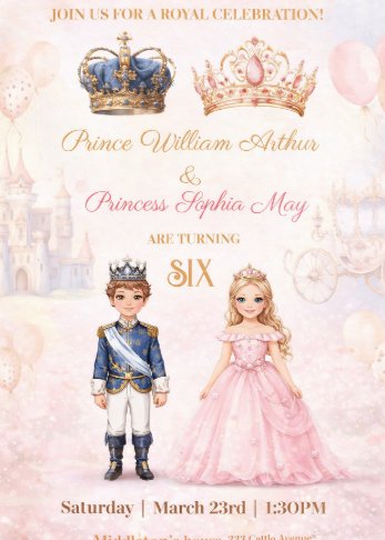 Elegant Royal Birthday Invitations