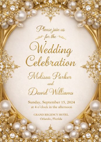 Luxury Ornate Frame Wedding Invitations