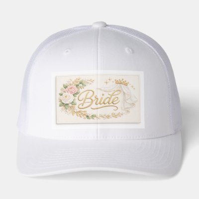 Modern Bride Embroidered Hat Patch