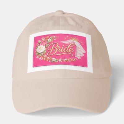 Bride Embroidered Cream Hat – Timeless Bridal Shower & Bachelorette Accessory