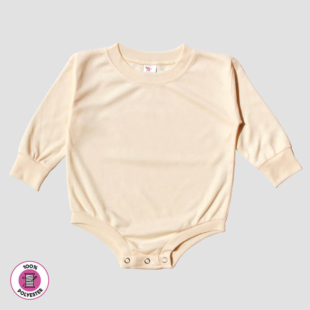 Baby Long Sleeve Bubble Romper for Sublimation – 100% Polyester Silver additional image 1