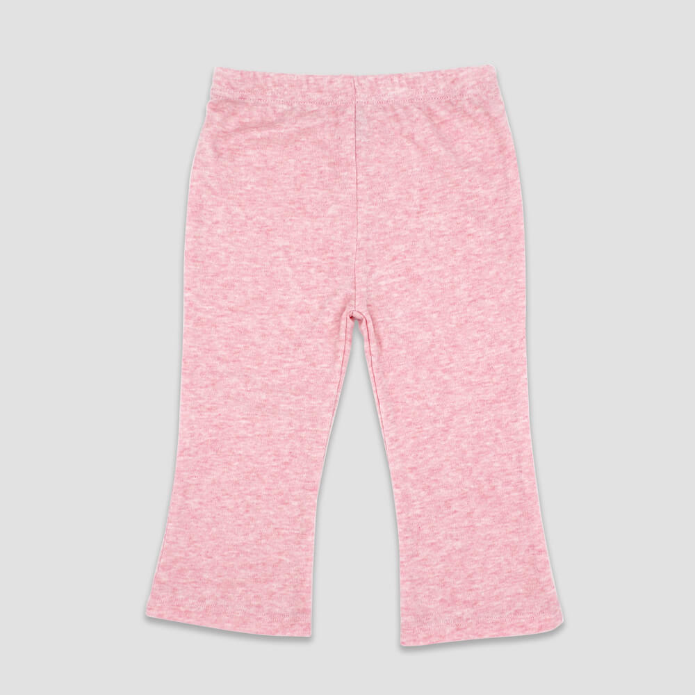 Luxe Baby Girls Flare Leggings Pants - Polyester-Cotton Blend Black additional image 2