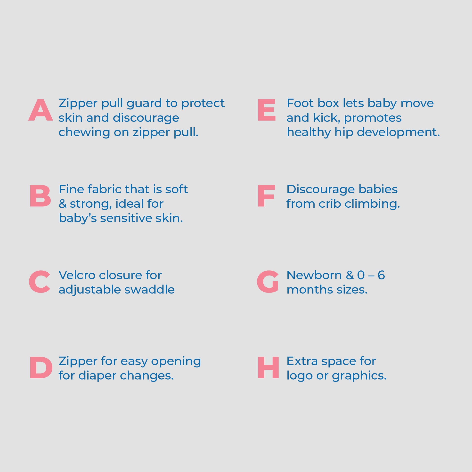 Baby Swaddle Sacks - White - Poly-Cotton Blend additional image 2